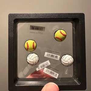 Croc softball and volleyball charms